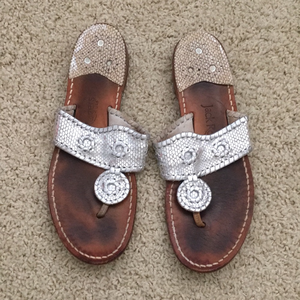 Silver Jack Rogers Sandals